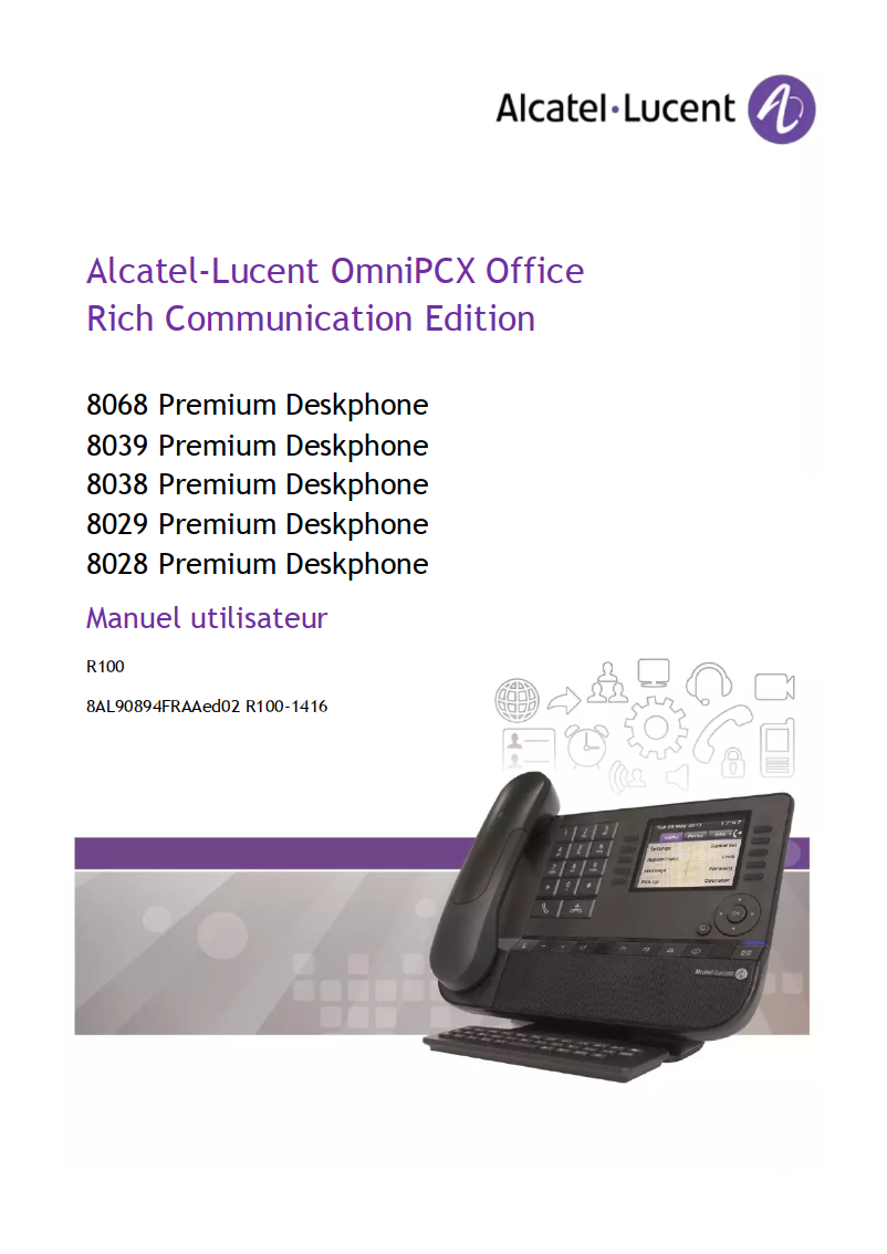 Image de la première page du manuel de l'appareil Premium Deskphone 8028