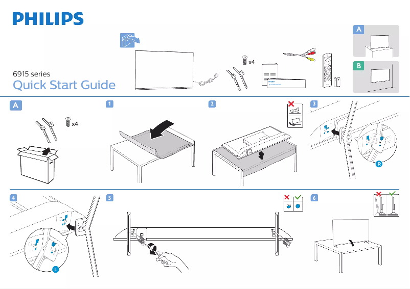 Page n°1 - Guide de démarrage rapide Philips 6900 series 32PHD6915