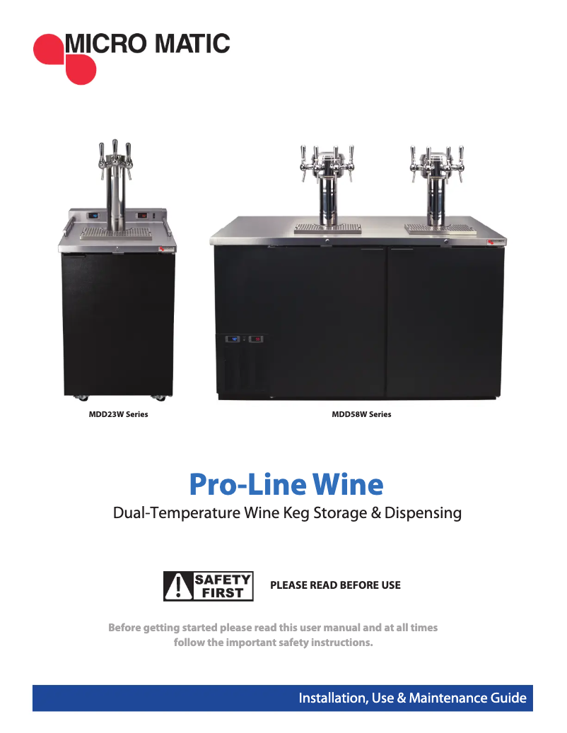 Página 1 del manual Manual de usuario Micro Matic MDD36W-E-E