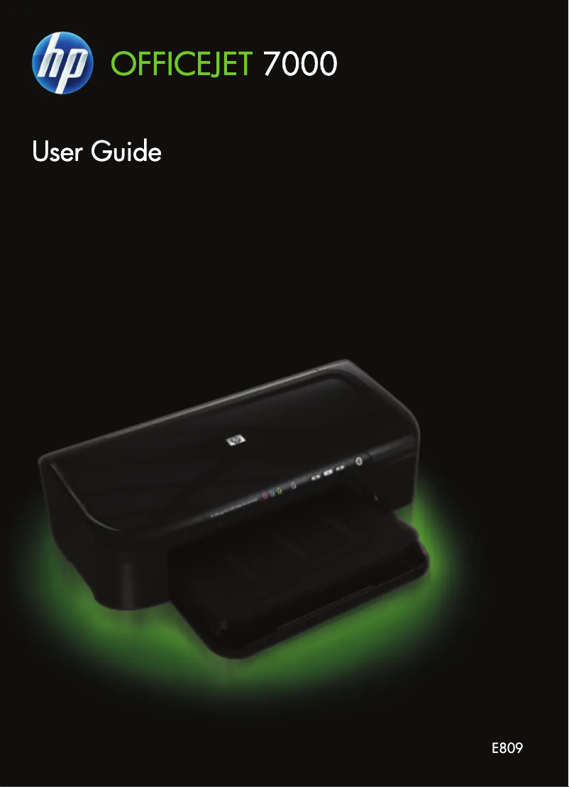 Page 1 de la notice Manuel utilisateur HP Officejet E809A