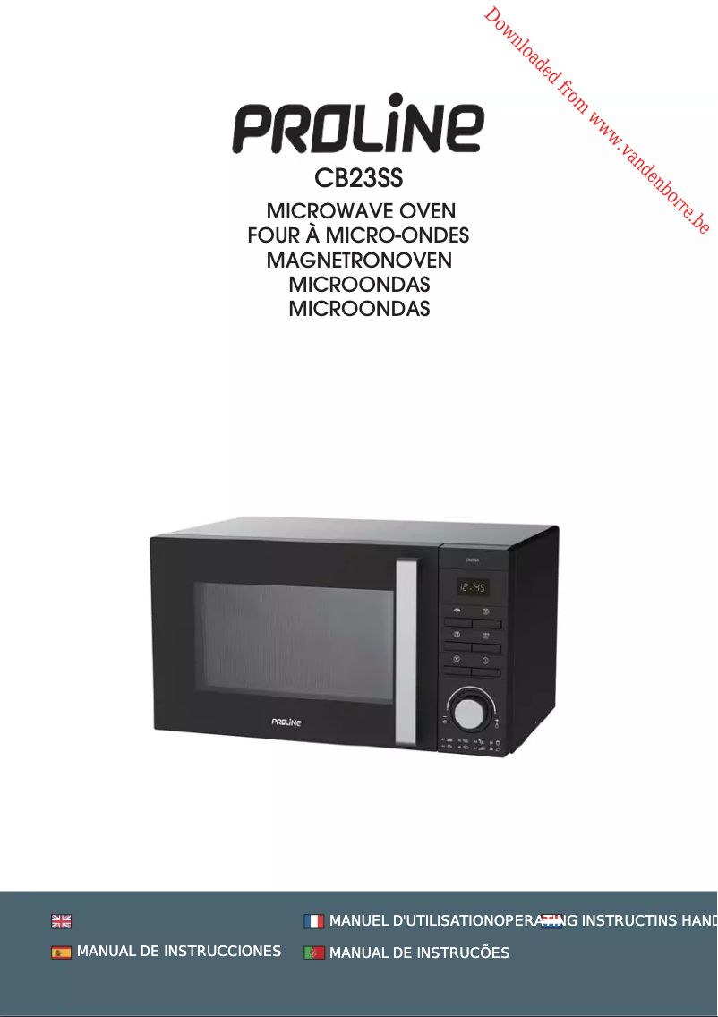 Page 1 de la notice Manuel utilisateur Proline CB23SS