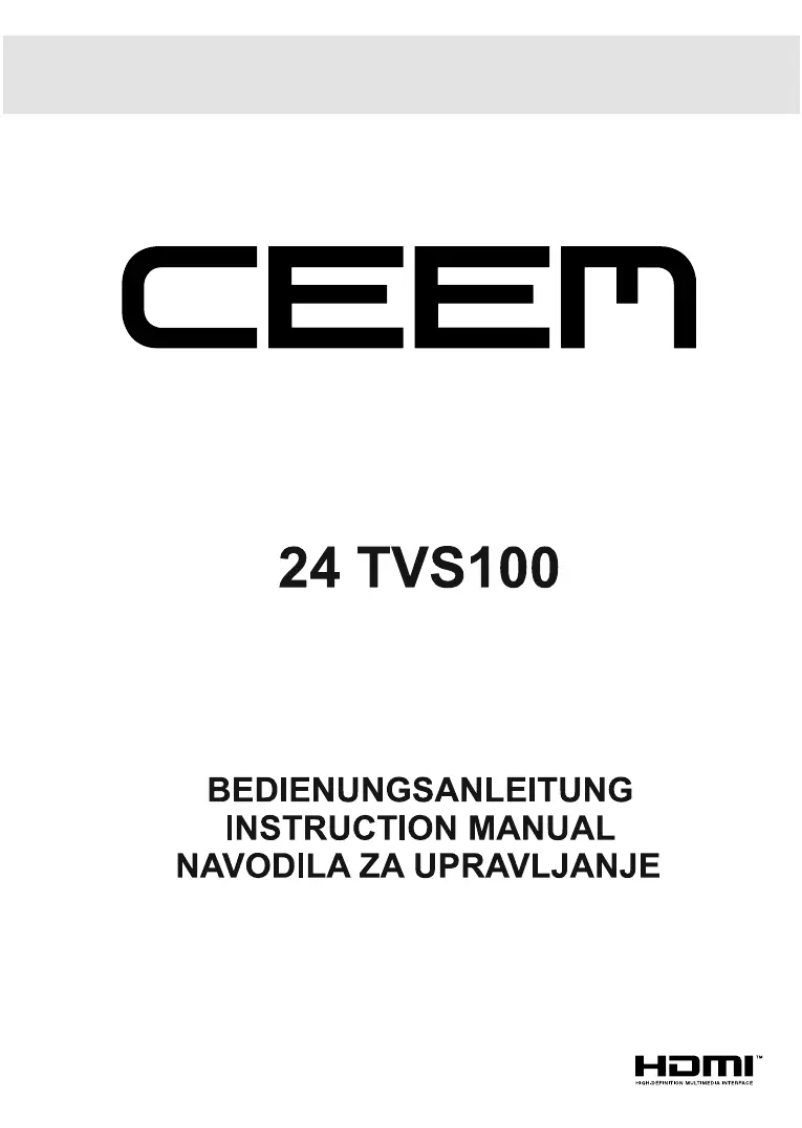 Page 1 de la notice Manuel utilisateur CEEM 24 TVS100