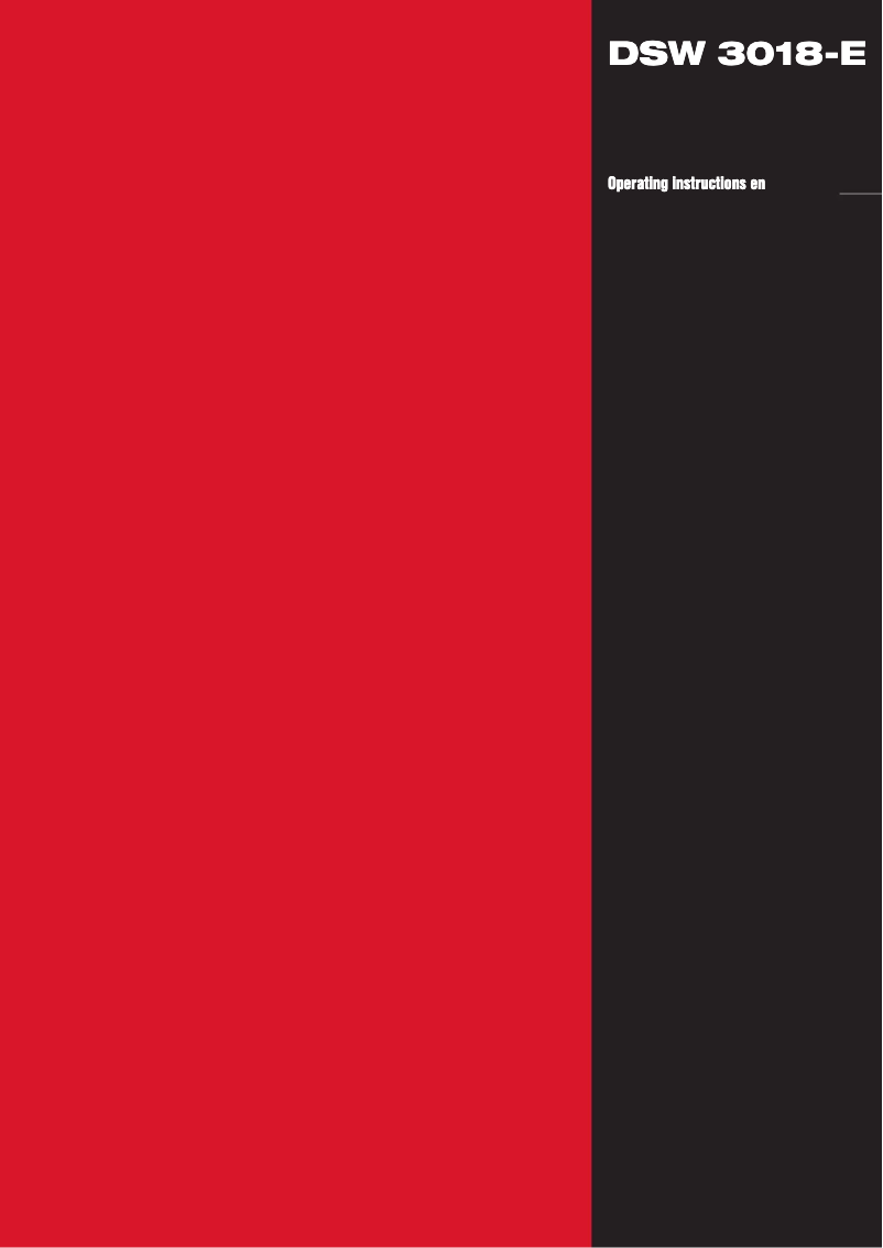 Page 1 de la notice Manuel utilisateur Hilti DSW 3018-E