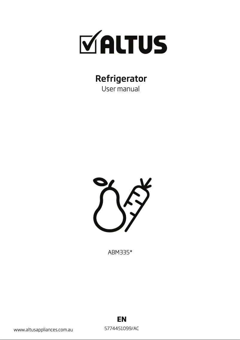 Página 1 del manual Manual de usuario Altus ABM335W