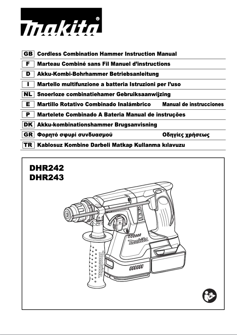Page 1 de la notice Fiche technique Makita DHR243RMJ