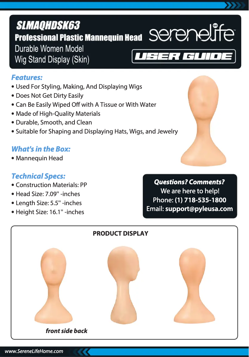 Página 1 del manual Manual de usuario SereneLife SLMAQHDSK63