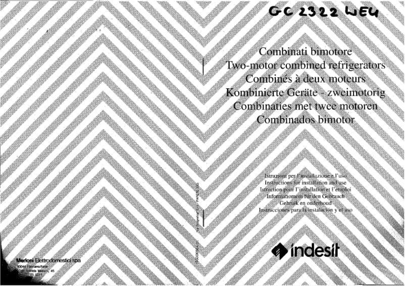 Página 1 del manual Manual de usuario Indesit GC 2322 WEU