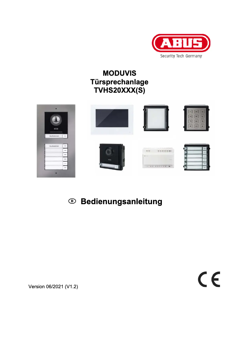 Page 1 of the manual User Manual Abus TVHS20010
