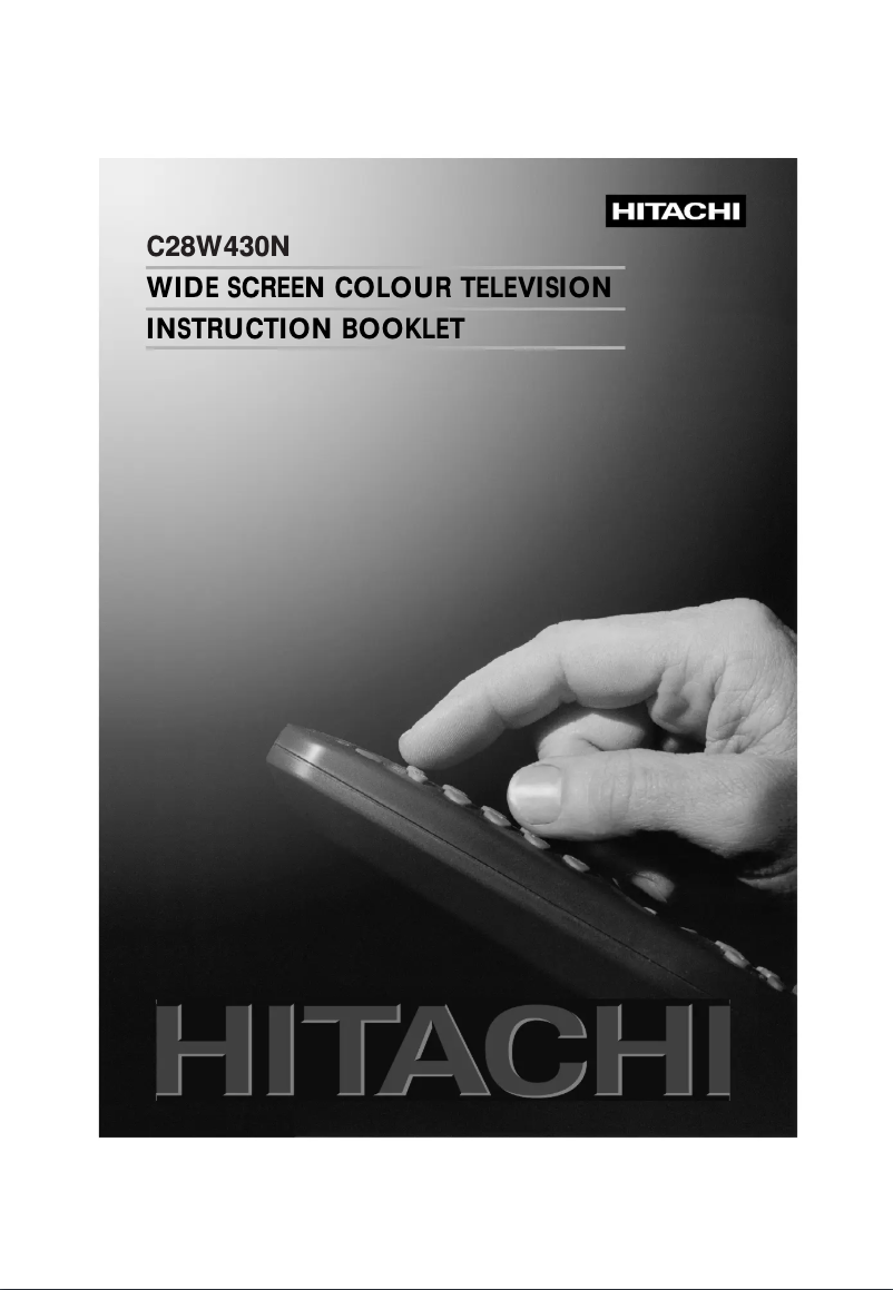 Page 1 de la notice Manuel utilisateur Hitachi C28W430N