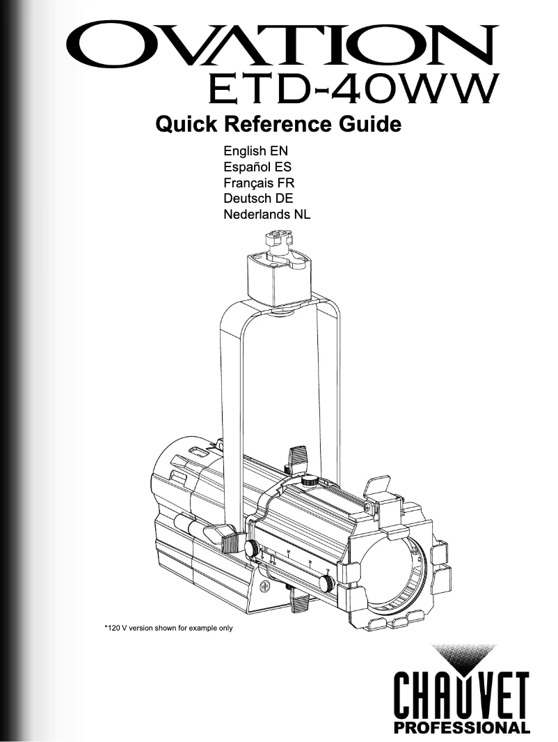 Page 1 de la notice Manuel utilisateur Chauvet Ovation ETD-40WW