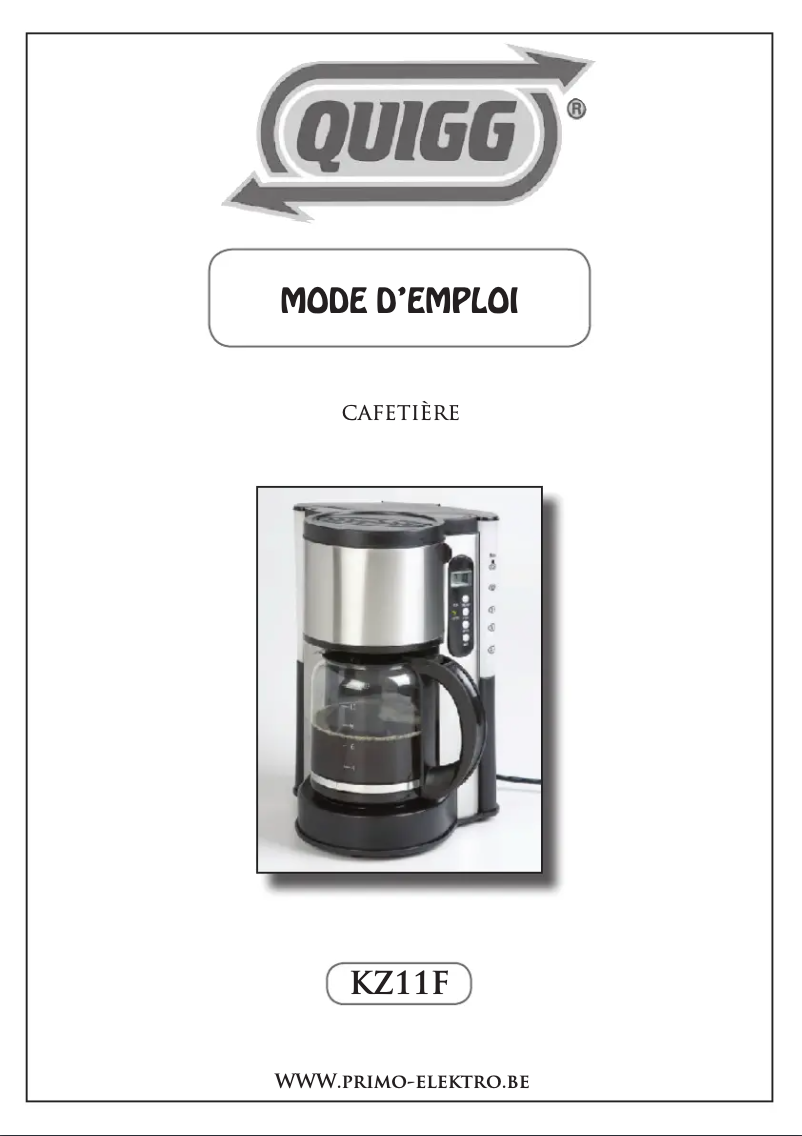 Page 1 de la notice Manuel utilisateur Quigg KZ11F