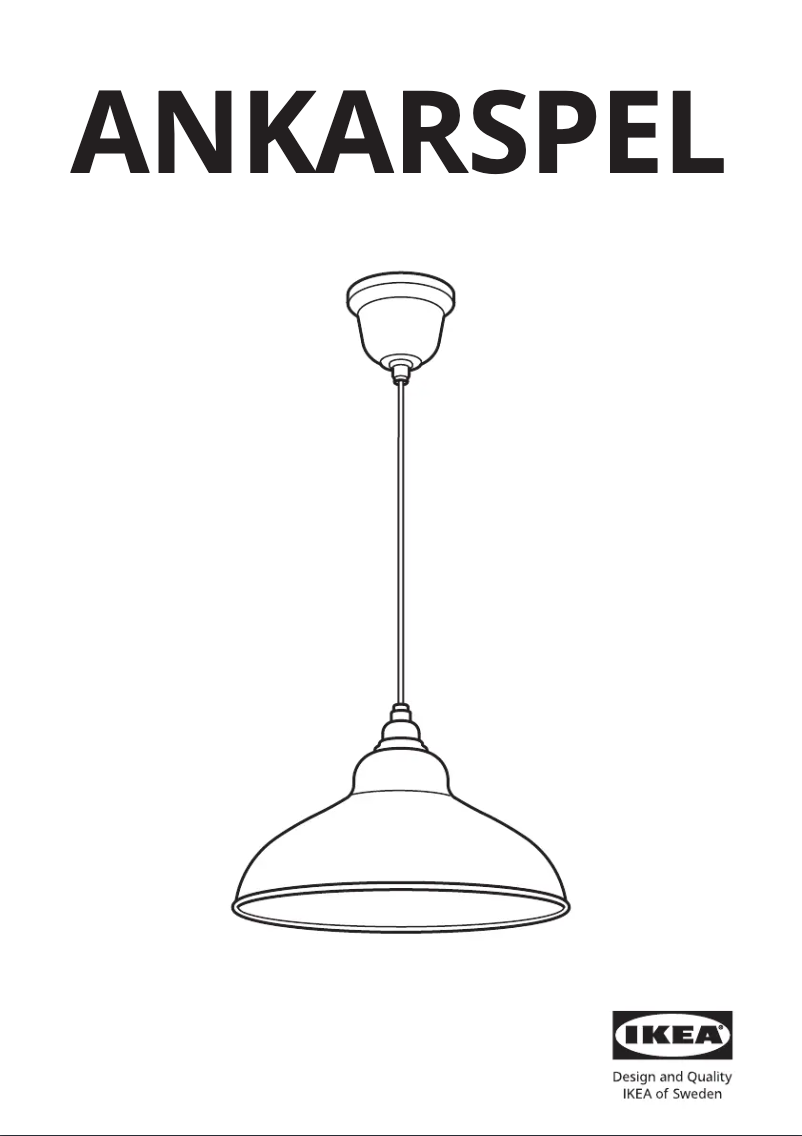 Page 1 de la notice Manuel utilisateur Ikea ANKARSPEL 405.242.71