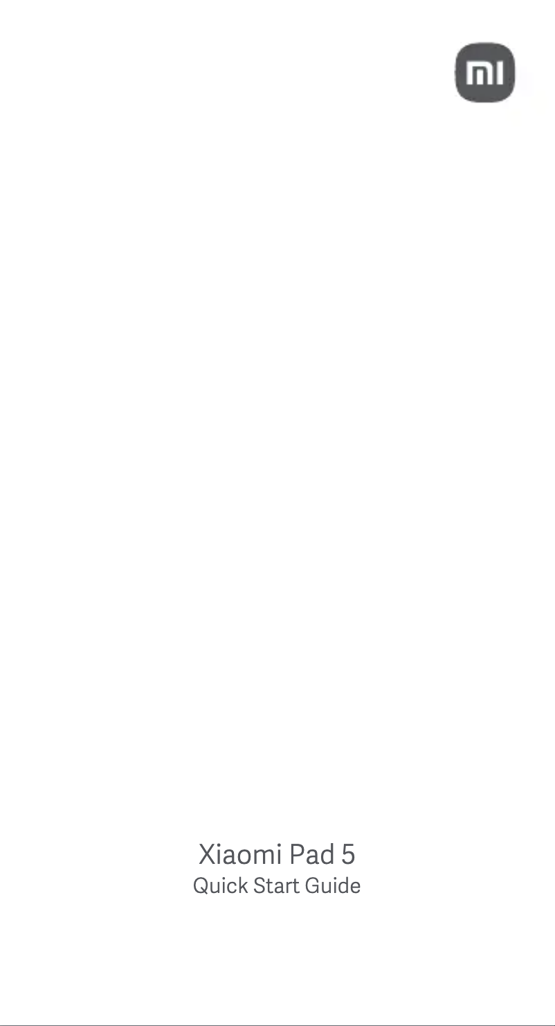 Page 1 de la notice Manuel utilisateur Xiaomi Pad 5