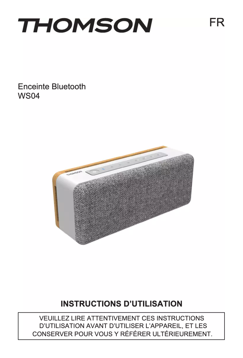 Page 1 de la notice Manuel utilisateur Thomson WS04N