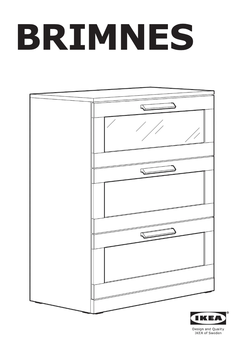 Page 1 de la notice Manuel utilisateur Ikea BRIMNES 304.731.25