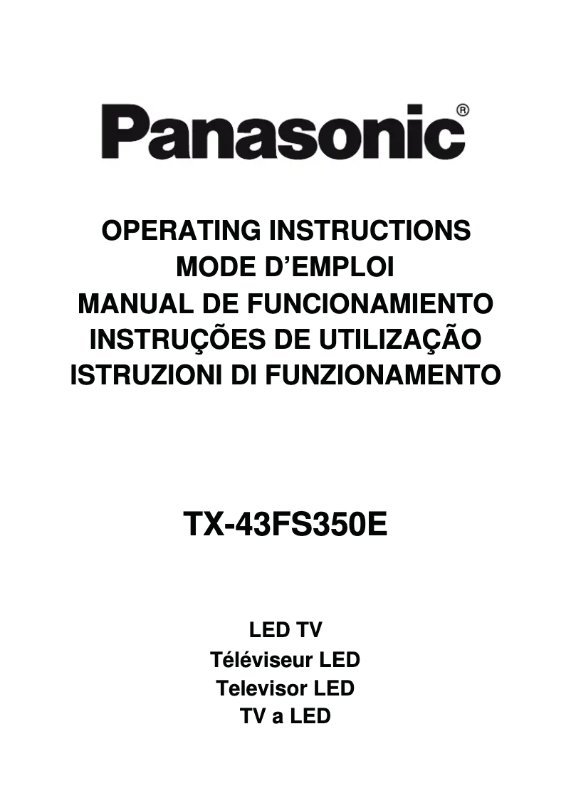 Page 1 de la notice Manuel utilisateur Panasonic Viera TX-43FS350E