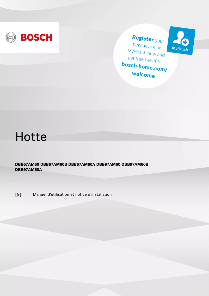 Page 1 of the manual User Manual Bosch DBB97AM60