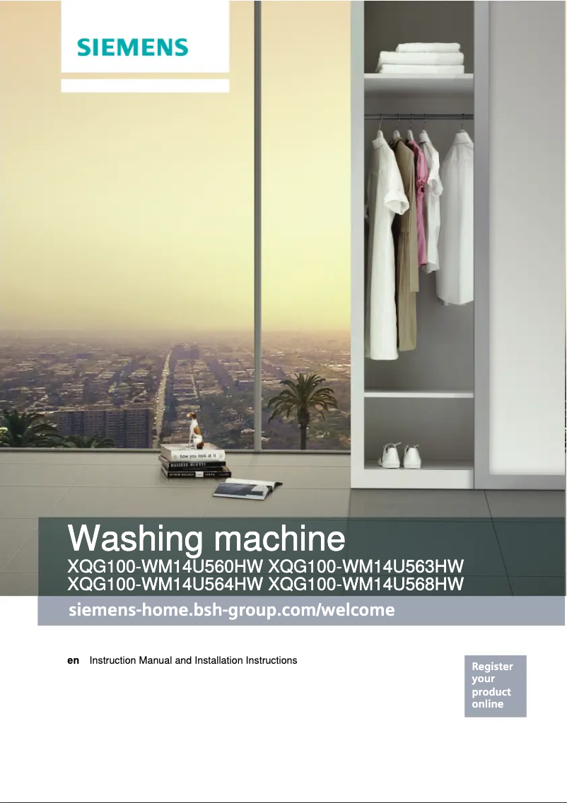 Page 1 de la notice Manuel utilisateur Siemens WM14U568HW
