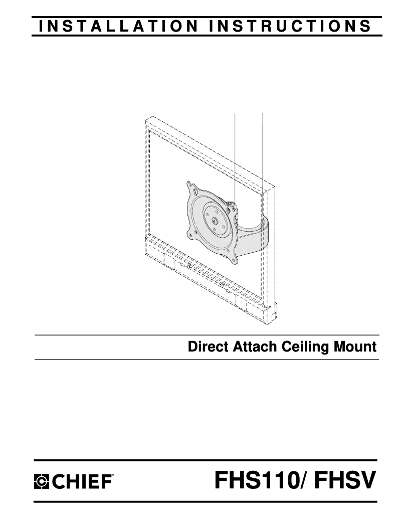Page 1 de la notice Manuel utilisateur Chief FHSVB
