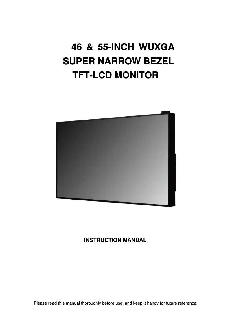Page 1 de la notice Manuel utilisateur ViewZ VZ-46UNL