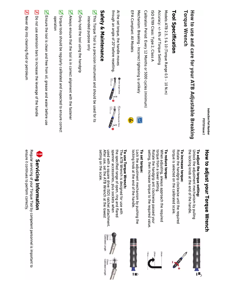 Page 1 de la notice Manuel utilisateur Gedore ATB 10