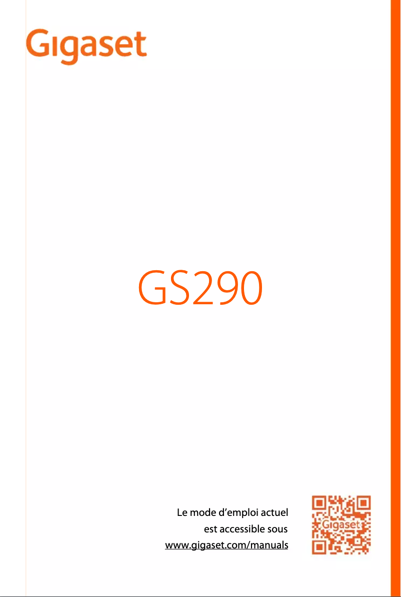 Page 1 de la notice Manuel utilisateur Gigaset GS290R