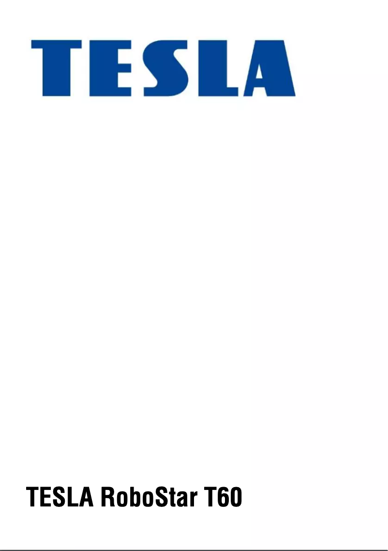 Page 1 de la notice Manuel utilisateur Tesla RoboStar T60