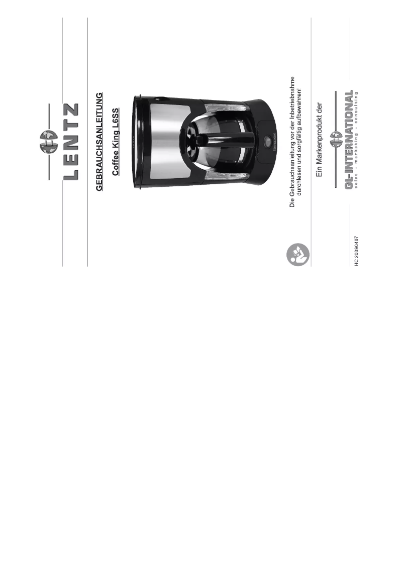 Página 1 del manual Manual de usuario Lentz Coffee King L6SS