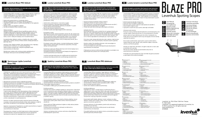 Página 1 del manual Manual de usuario Levenhuk Blaze PRO 80