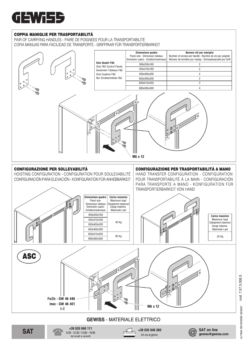 Page 1 de la notice Manuel utilisateur Gewiss GW46591