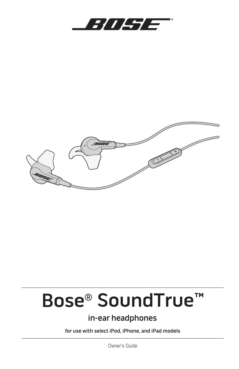 Page 1 of the manual User Manual Bose SoundTrue in-ear 64530