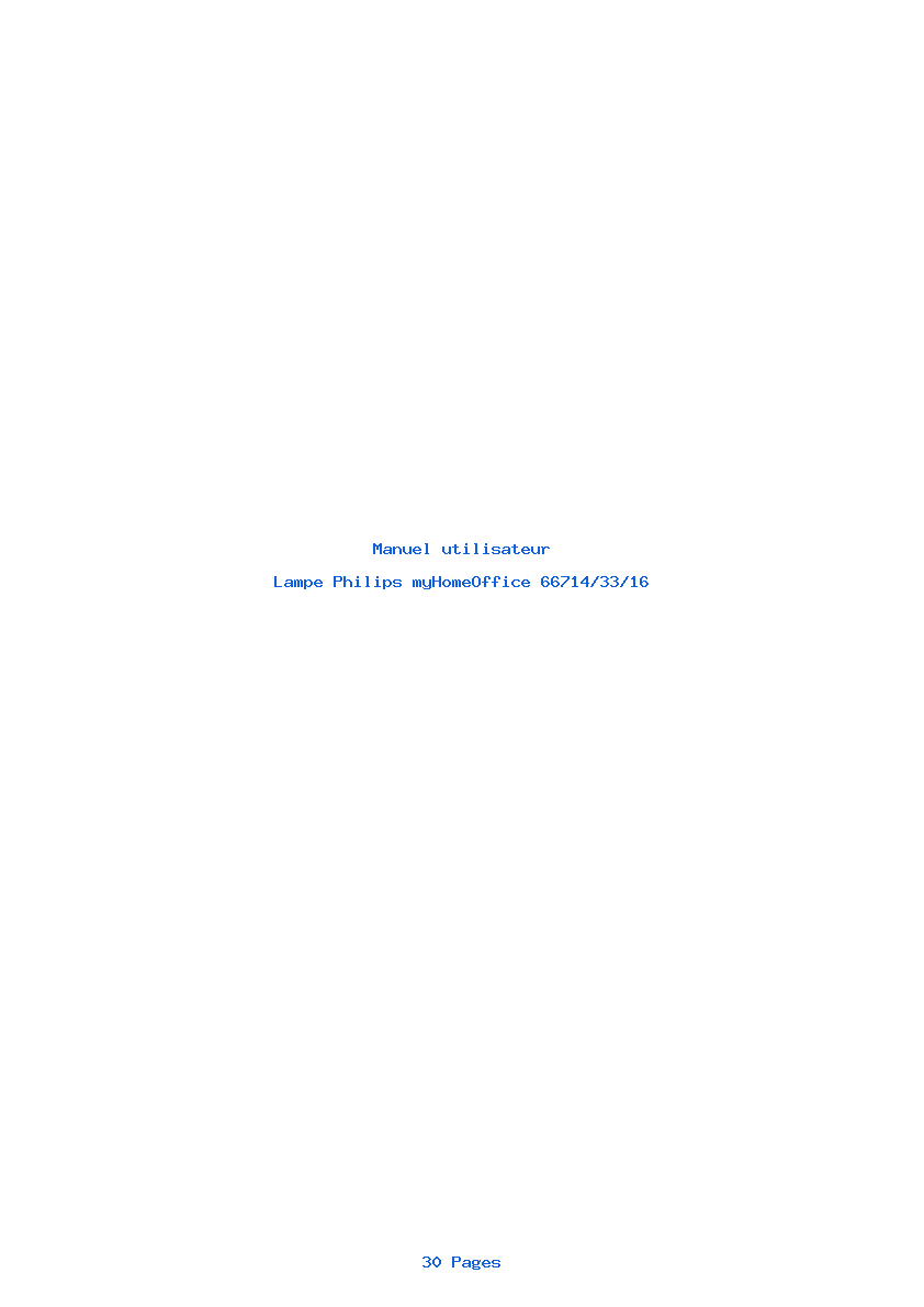Page 1 de la notice Manuel utilisateur Philips myHomeOffice 66714/33/16