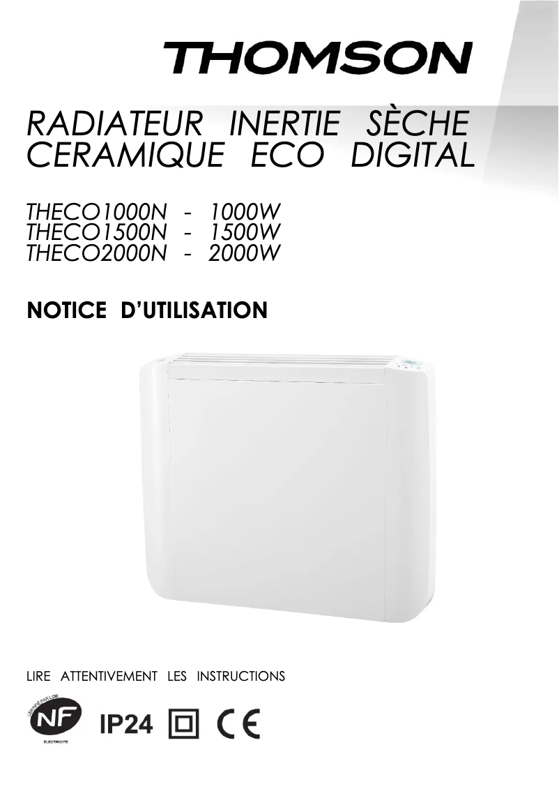 Page 1 de la notice Manuel utilisateur Thomson THECO2000N