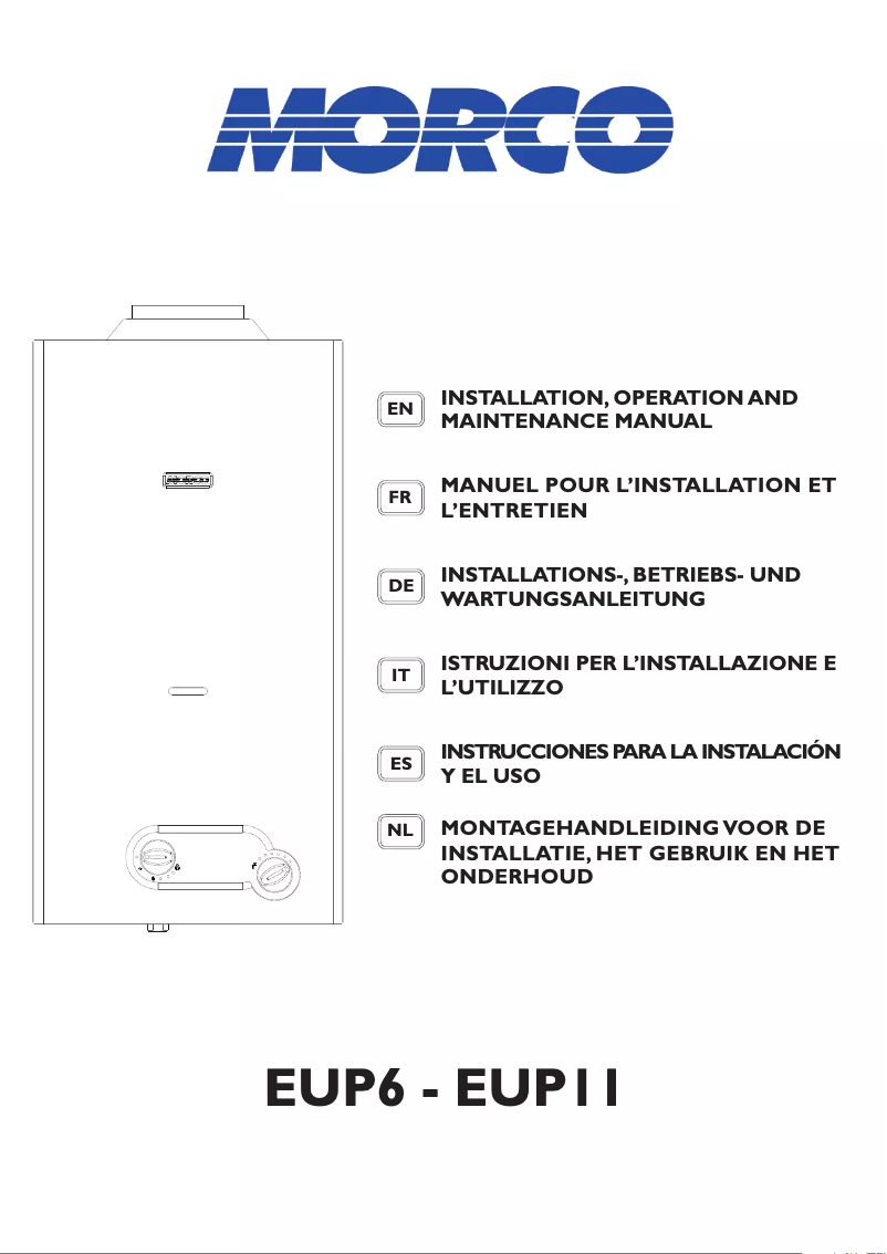 Página 1 del manual Manual de usuario Morco EUP11