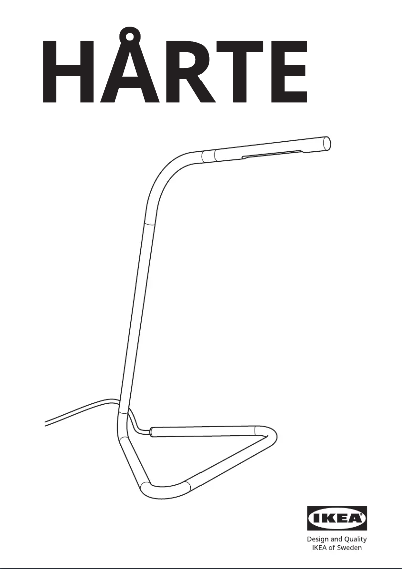 Page 1 de la notice Manuel utilisateur Ikea HÅRTE 105.350.06