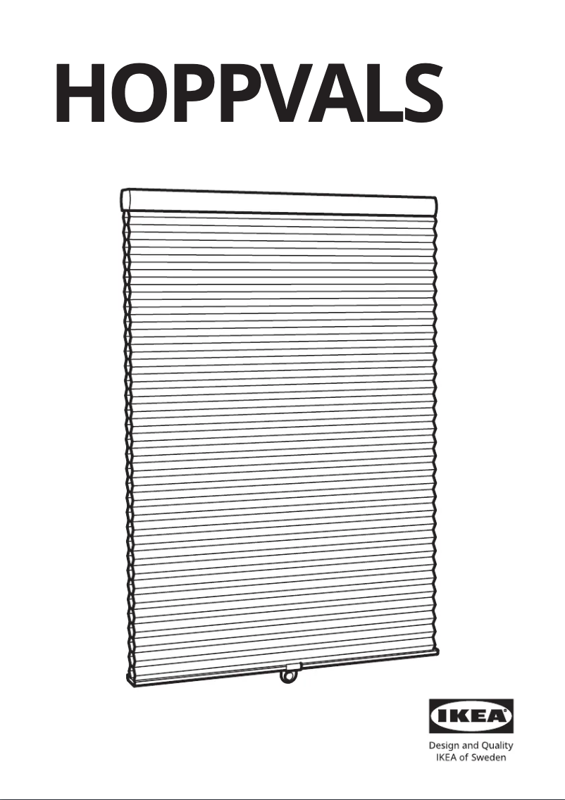 Page 1 de la notice Manuel utilisateur Ikea HOPPVALS 404.809.55