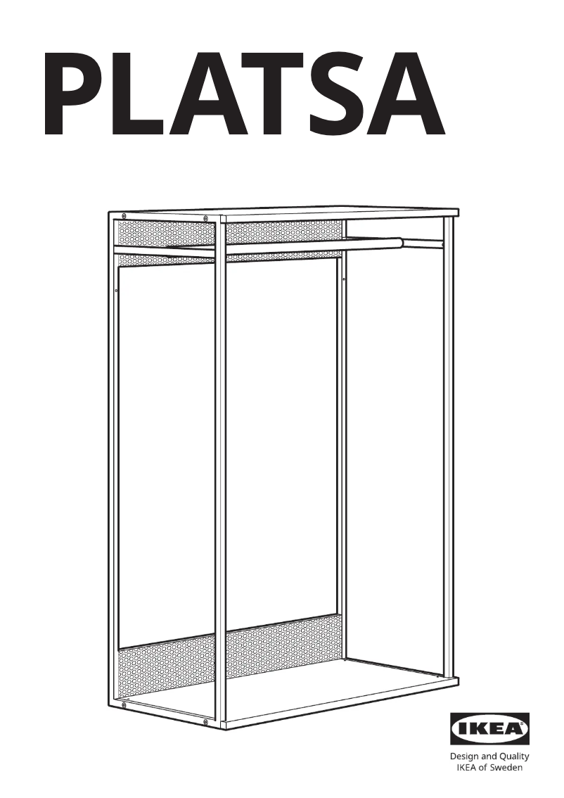 Page 1 de la notice Manuel utilisateur Ikea PLATSA 404.526.03