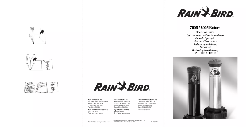 Page 1 de la notice Manuel utilisateur Rain Bird 8005
