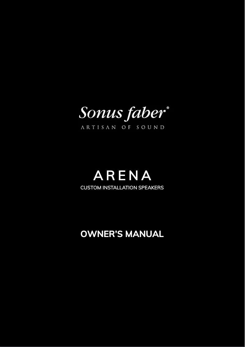 Página 1 del manual Manual de usuario Sonus Faber Arena S15