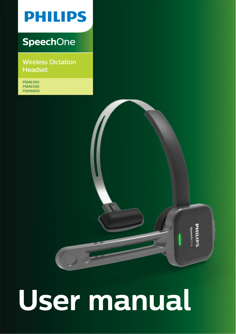 Page 1 de la notice Manuel utilisateur Philips SpeechOne