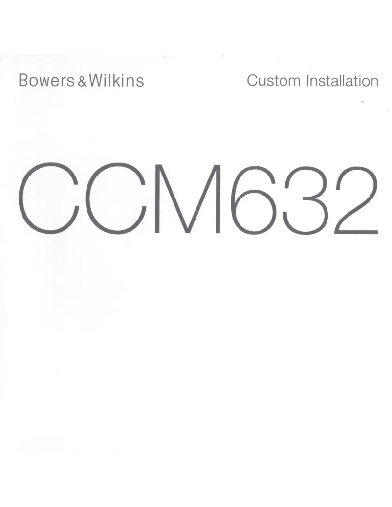 Page 1 de la notice Mode d'emploi Bowers & Wilkins Performance Series CCM632