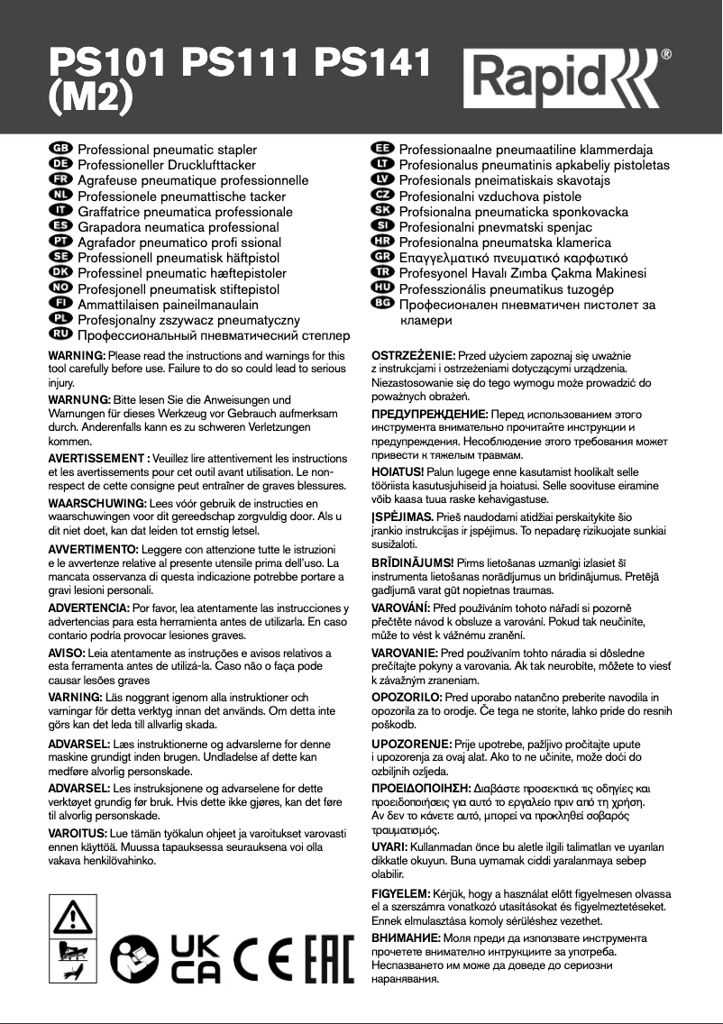Page 1 of the manual User Manual Rapid PS111