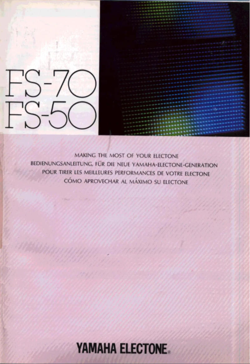 Page 1 of the manual User Manual Yamaha Electone FS-70
