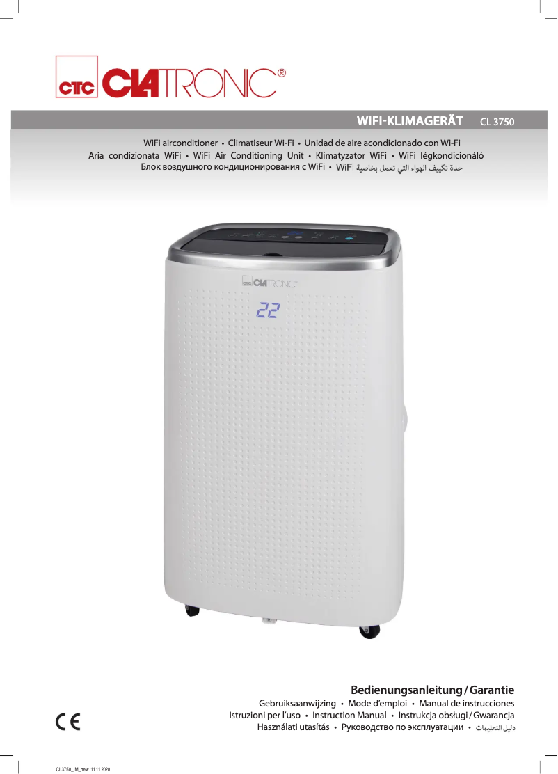 Page 1 de la notice Manuel utilisateur Clatronic CL 3750