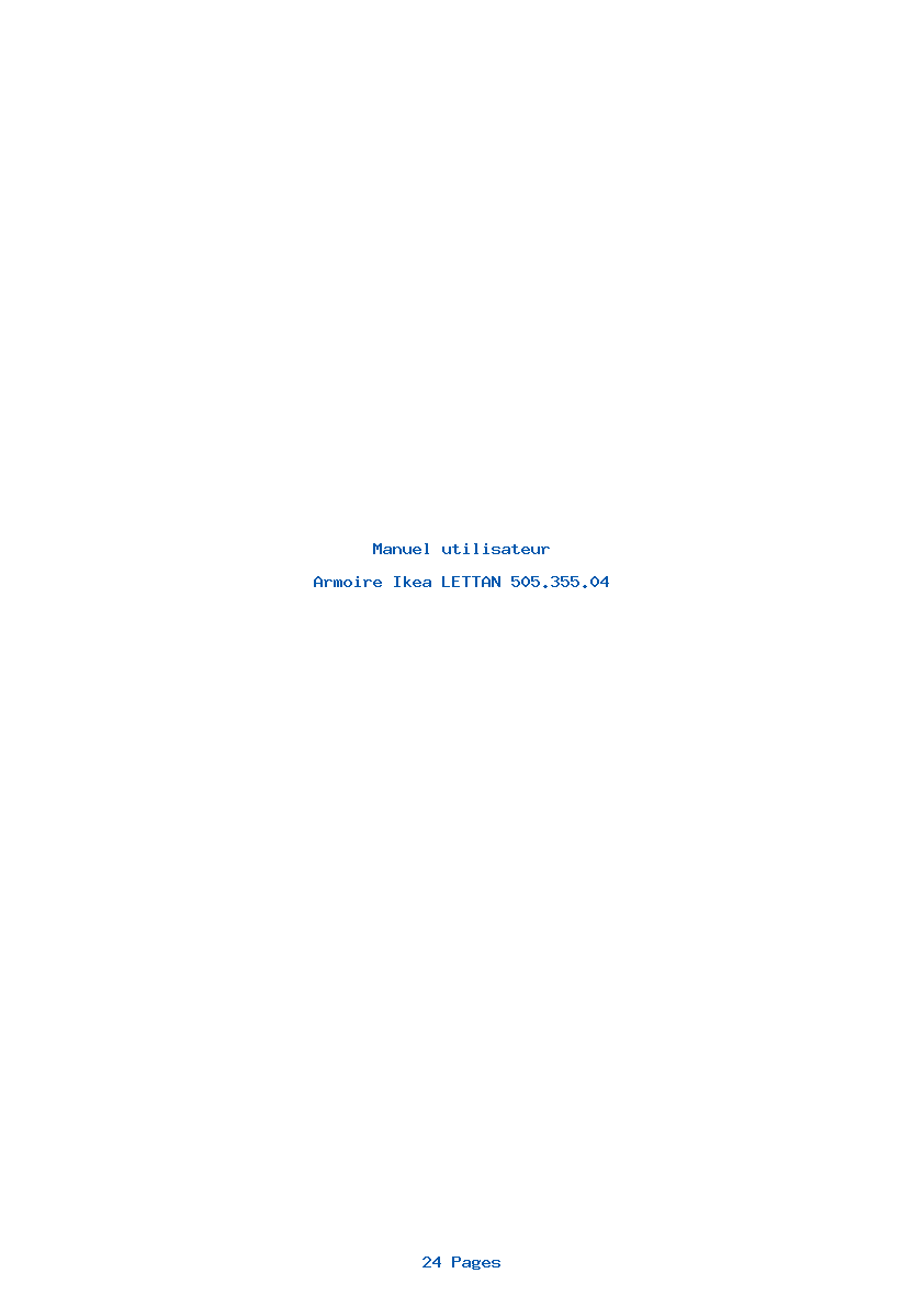 Page 1 de la notice Manuel utilisateur Ikea LETTAN 505.355.04