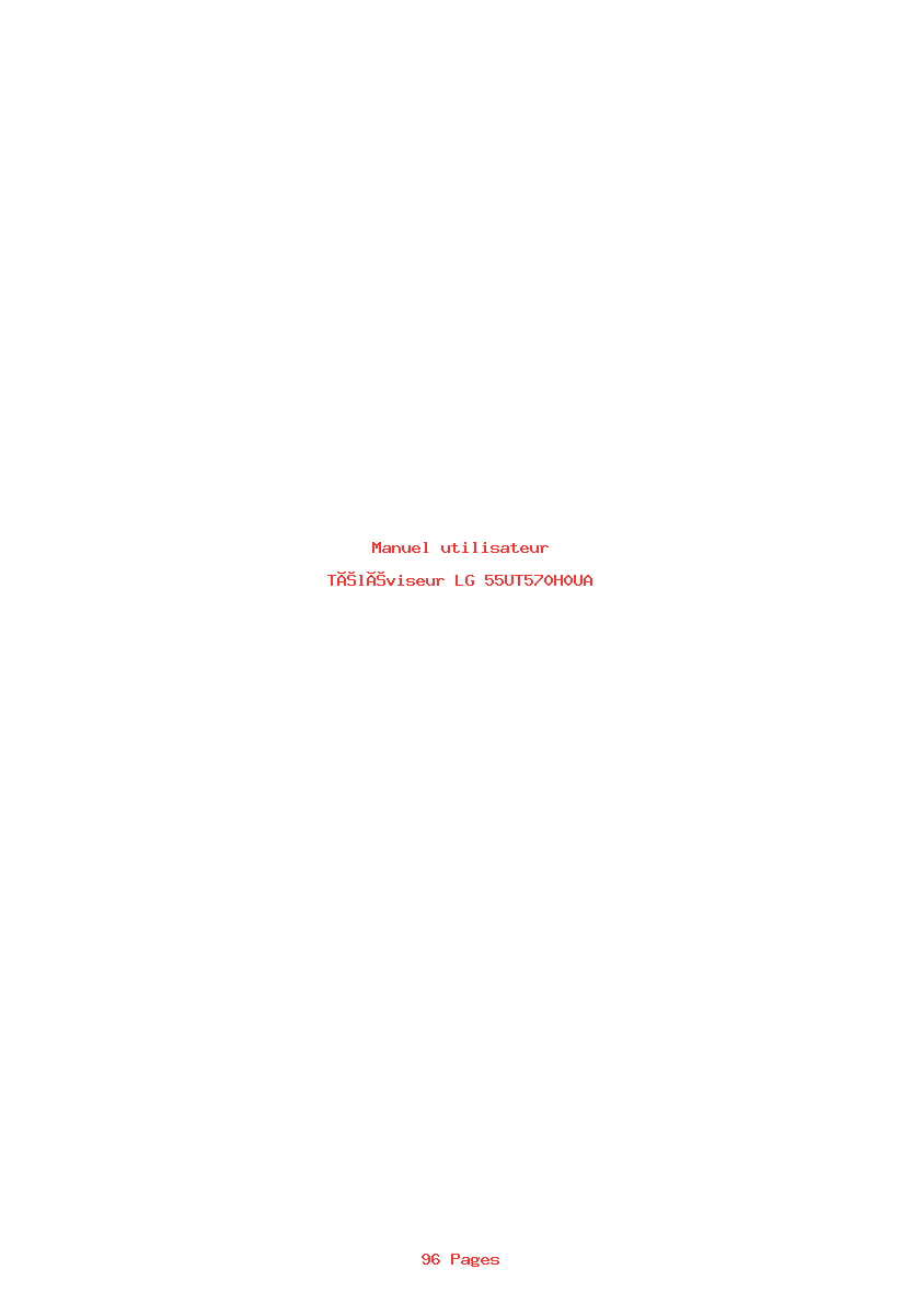 Page 1 de la notice Manuel utilisateur LG 55UT570H0UA