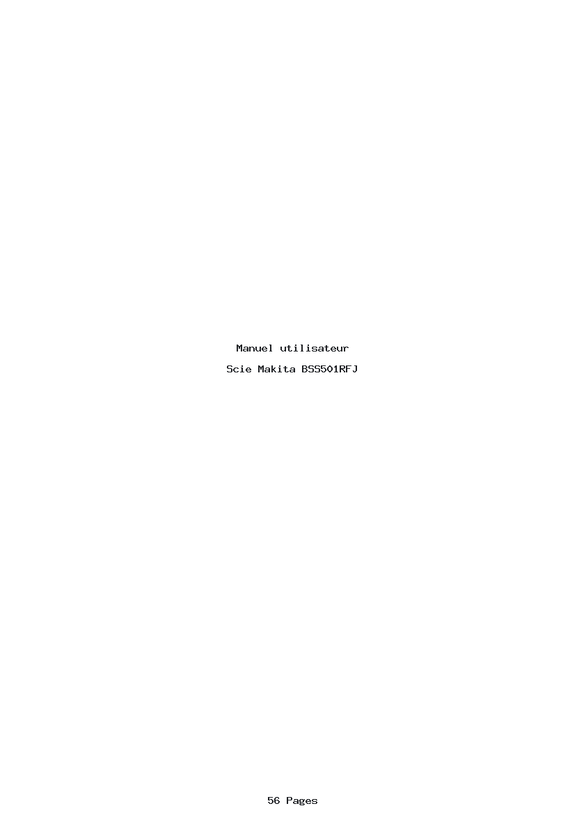 Page 1 de la notice Manuel utilisateur Makita BSS501RFJ
