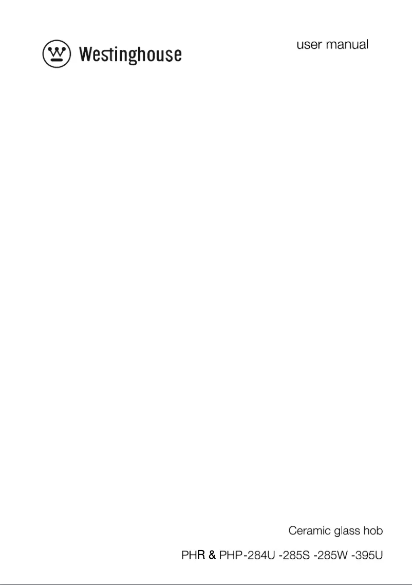 Page 1 of the manual Instruction Manual Westinghouse PHR285S