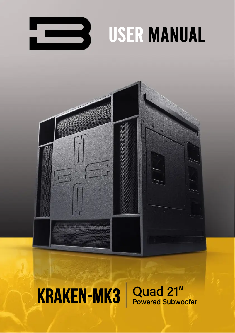 Page 1 de la notice Manuel utilisateur BASSBOSS KRAKEN-MK3