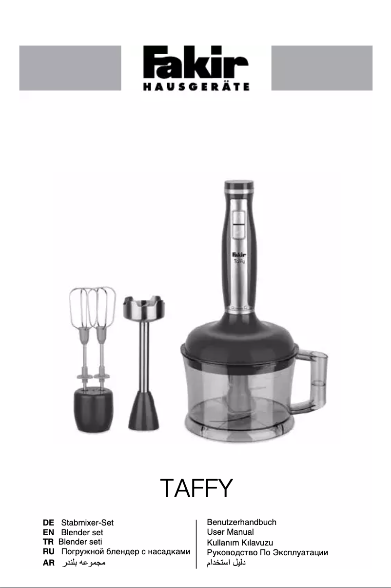 Page 1 de la notice Manuel utilisateur Fakir Taffy